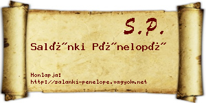 Salánki Pénelopé névjegykártya